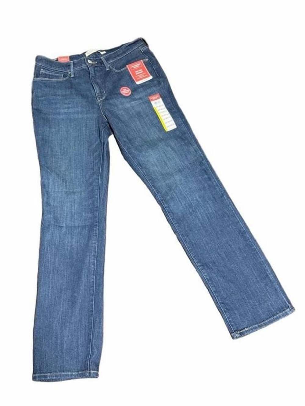 Levi Strauss Signature Mid Rise Straight Jeans Size 12M W31 L32 Dark Wash